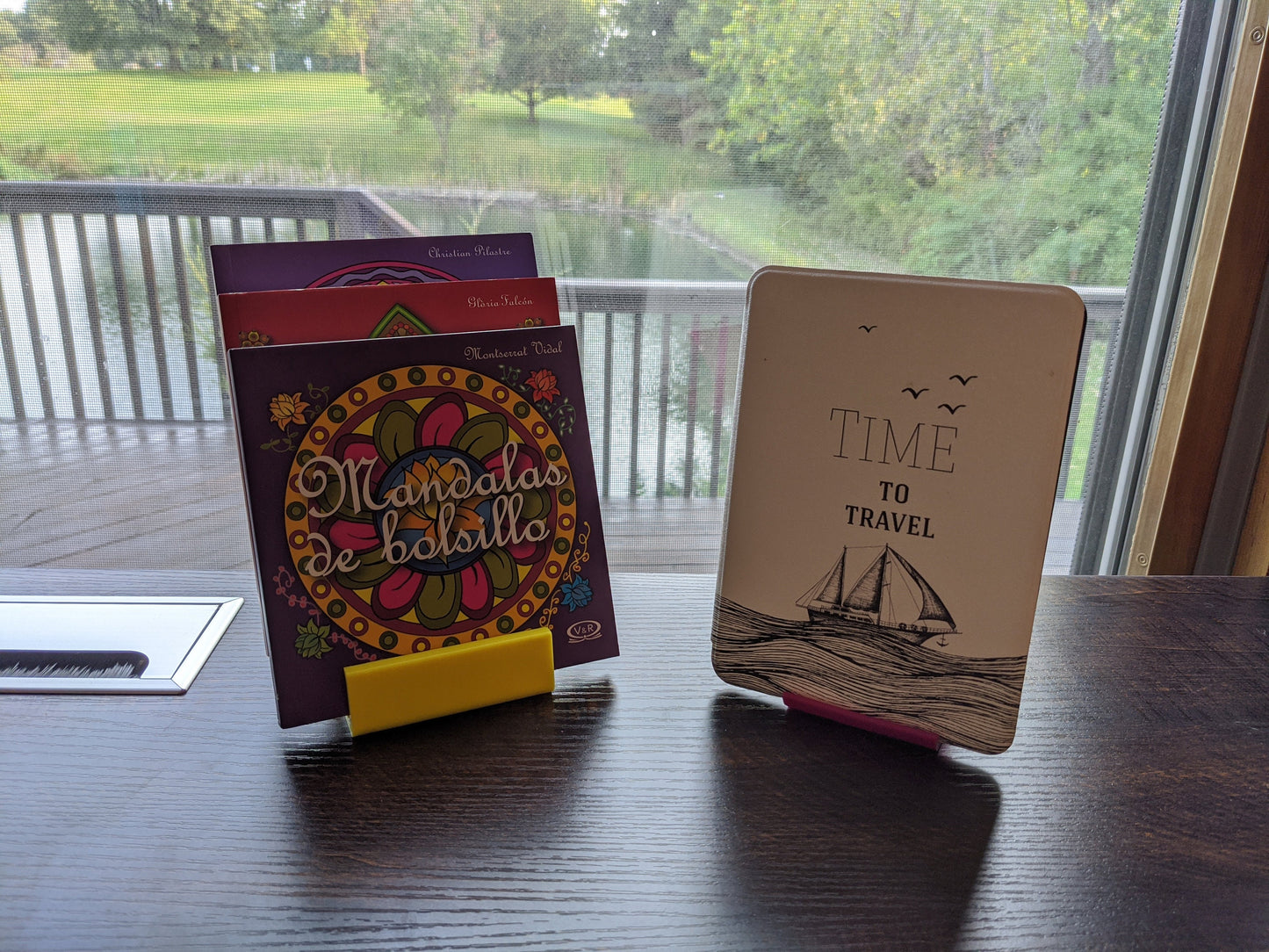 Multi-Purpose Organizer Stand – Universal Holder for Books, Kindles, Phones, Mail & More - Colorful Lightweight - Perfect for small spaces