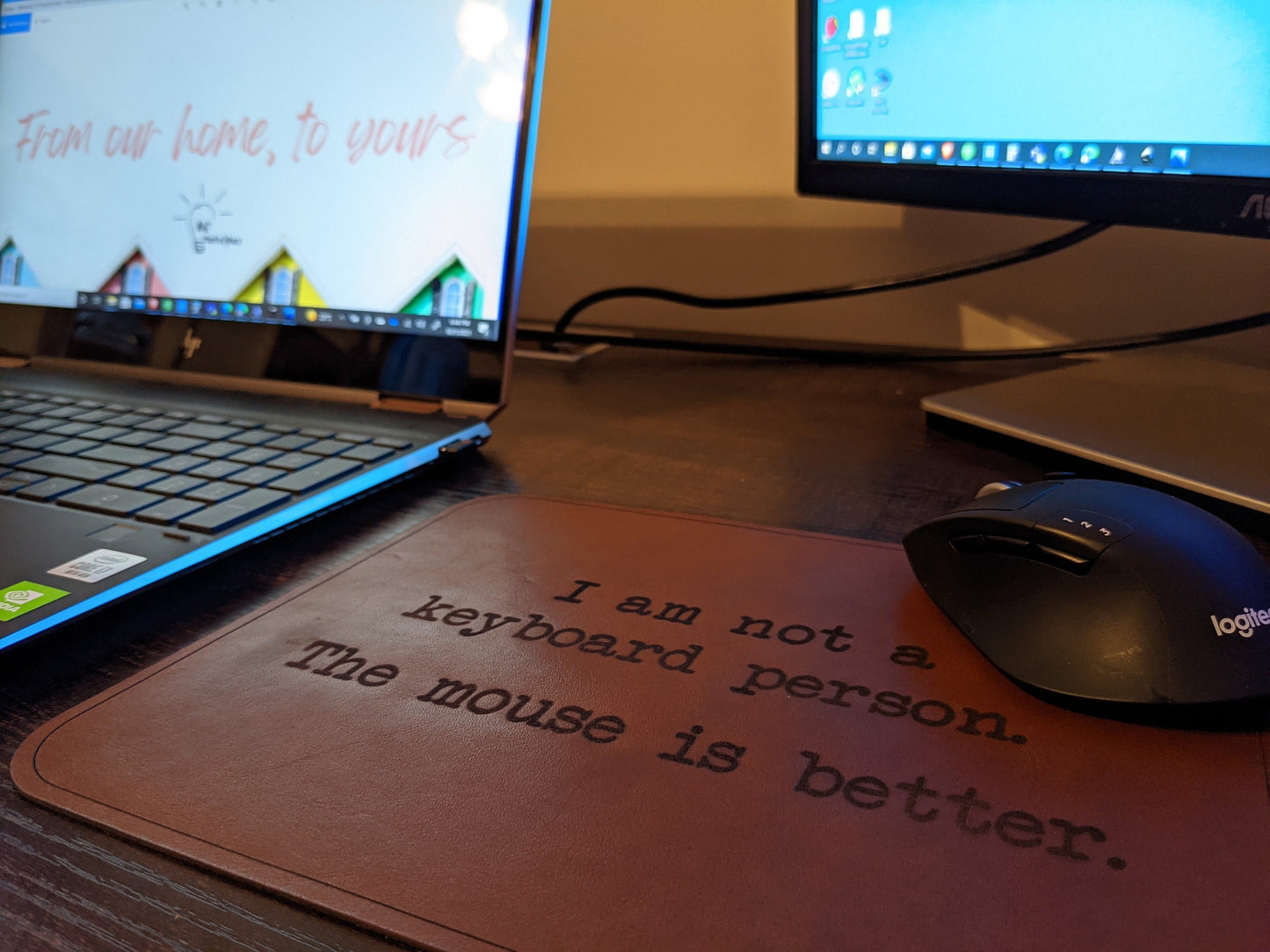 Leather Mousepad | I am not a keyboard person, the mouse is better