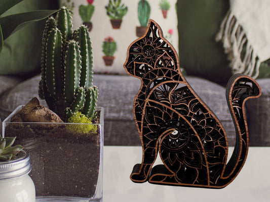 Oak Kitty | Mandala Kitten | Cat Mandala