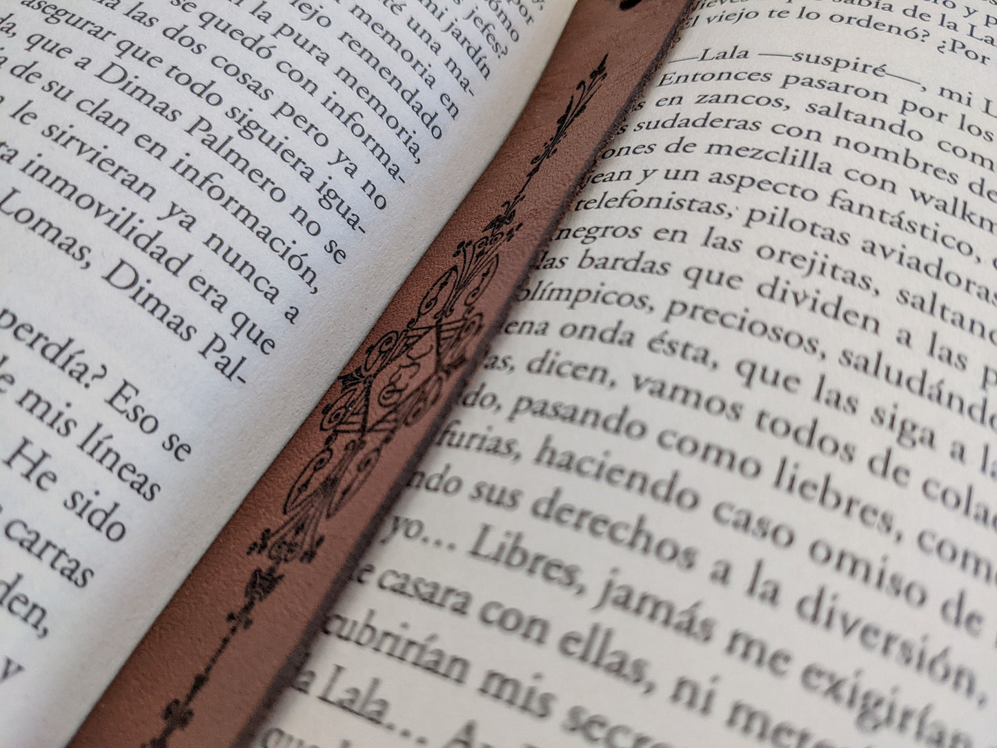 Leather Bookmark With Initials | Custom Victorian Bookmark | Gift for Book Lovers