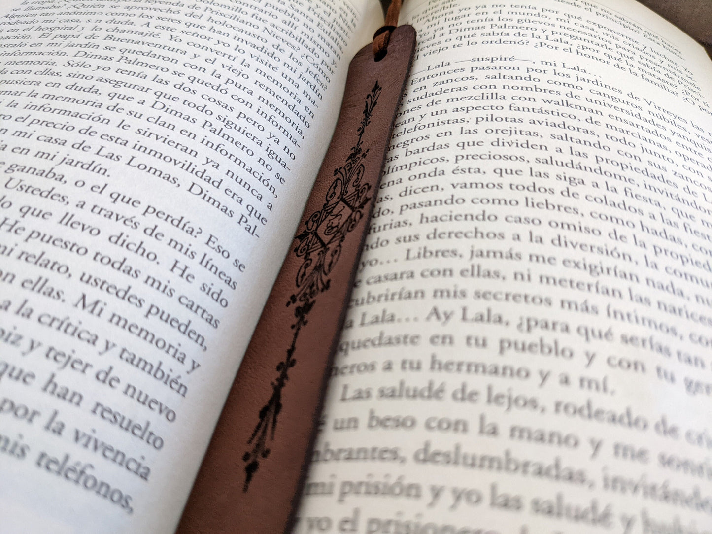 Leather Bookmark With Initials | Custom Victorian Bookmark | Gift for Book Lovers