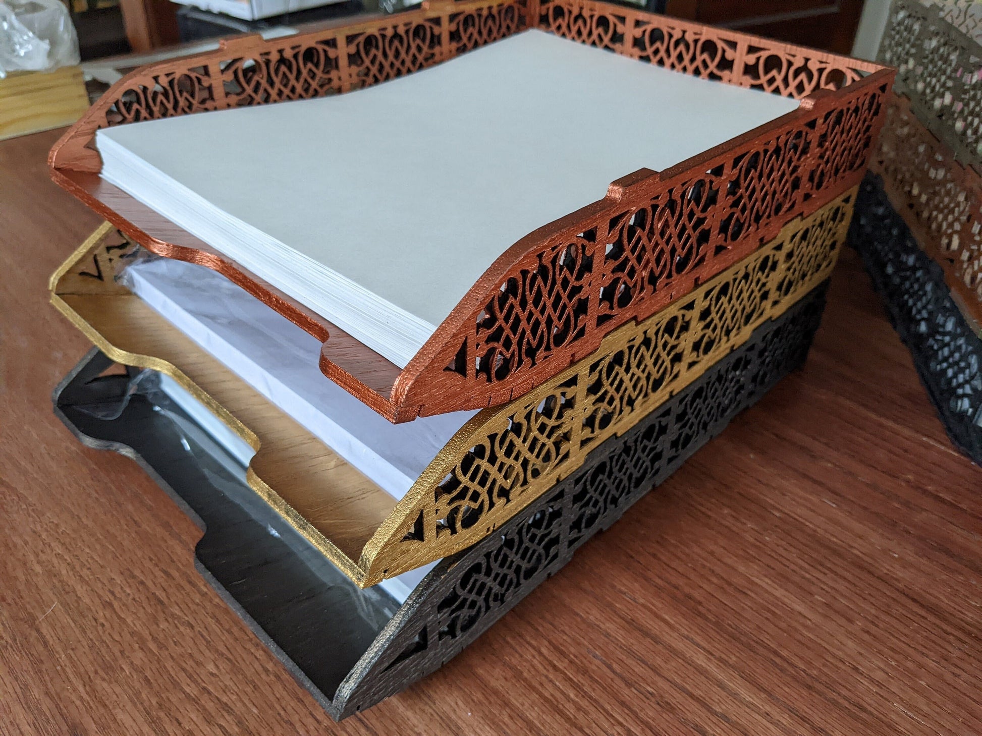 Stackable Trays | Paper organizer | Office File Bins | Vintage Sheet Racks | Letter trays | A4 | Legal