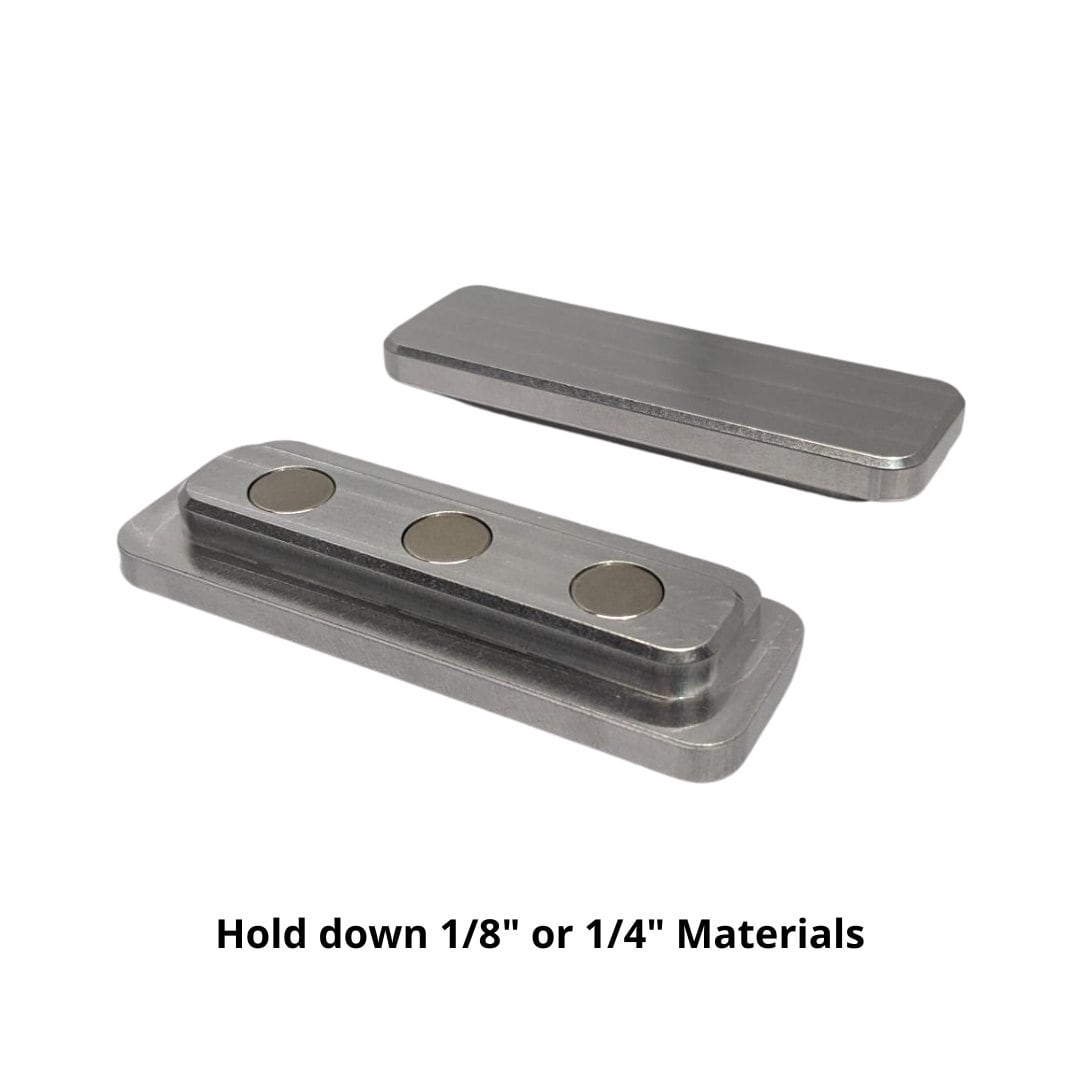 Short Metal Magnetic Hold-Downs for Laser Cutting | Compatible with Glowforge | Durable Aluminum | USA Made