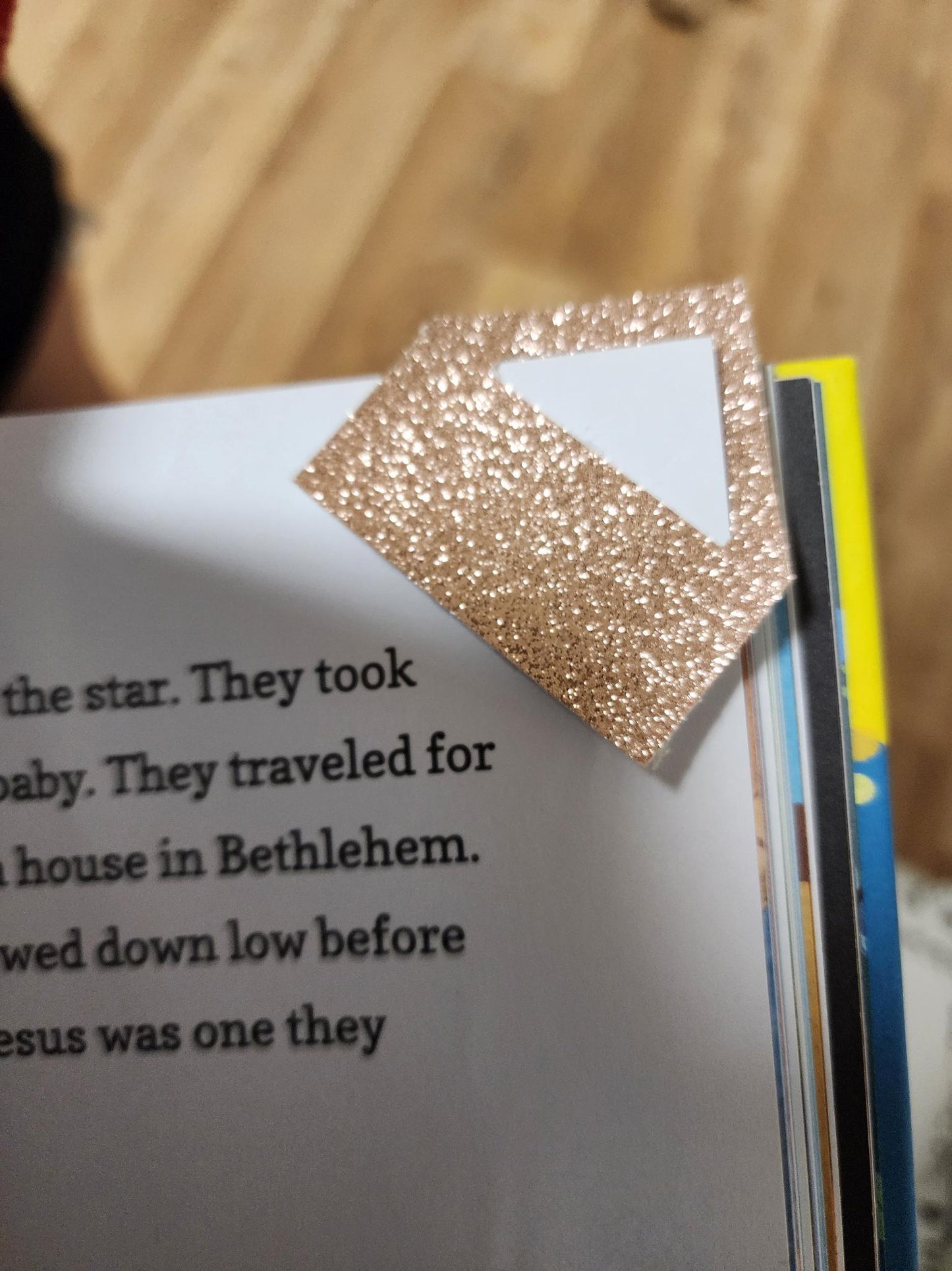 Personalized Glitter Faux Leather Corner Bookmark | Rose Gold Custom Name Bookmark | Handmade Gift for Book Lovers