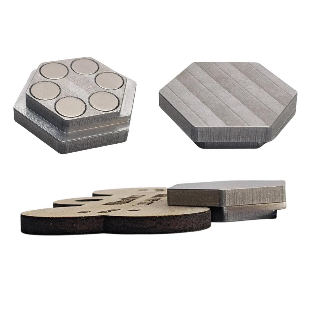Metal Magnetic Hold-Downs for Laser Cutting | Compatible with Glowforge, ThunderLaser and XTool | Durable Aluminum | USA Made