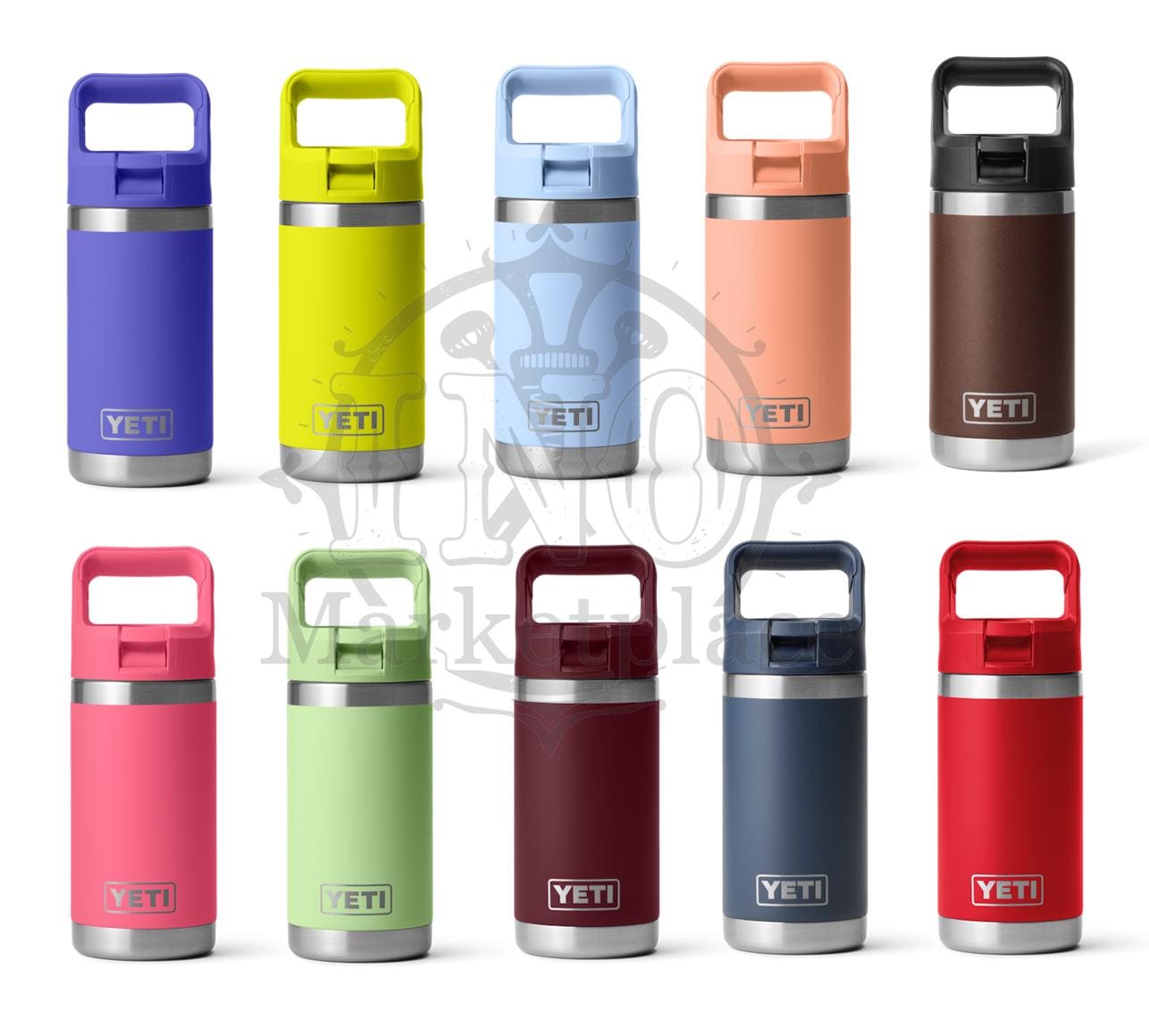 Personalized YETI Rambler Jr. 12 oz Kids Bottle – Custom Engraved Construction Design