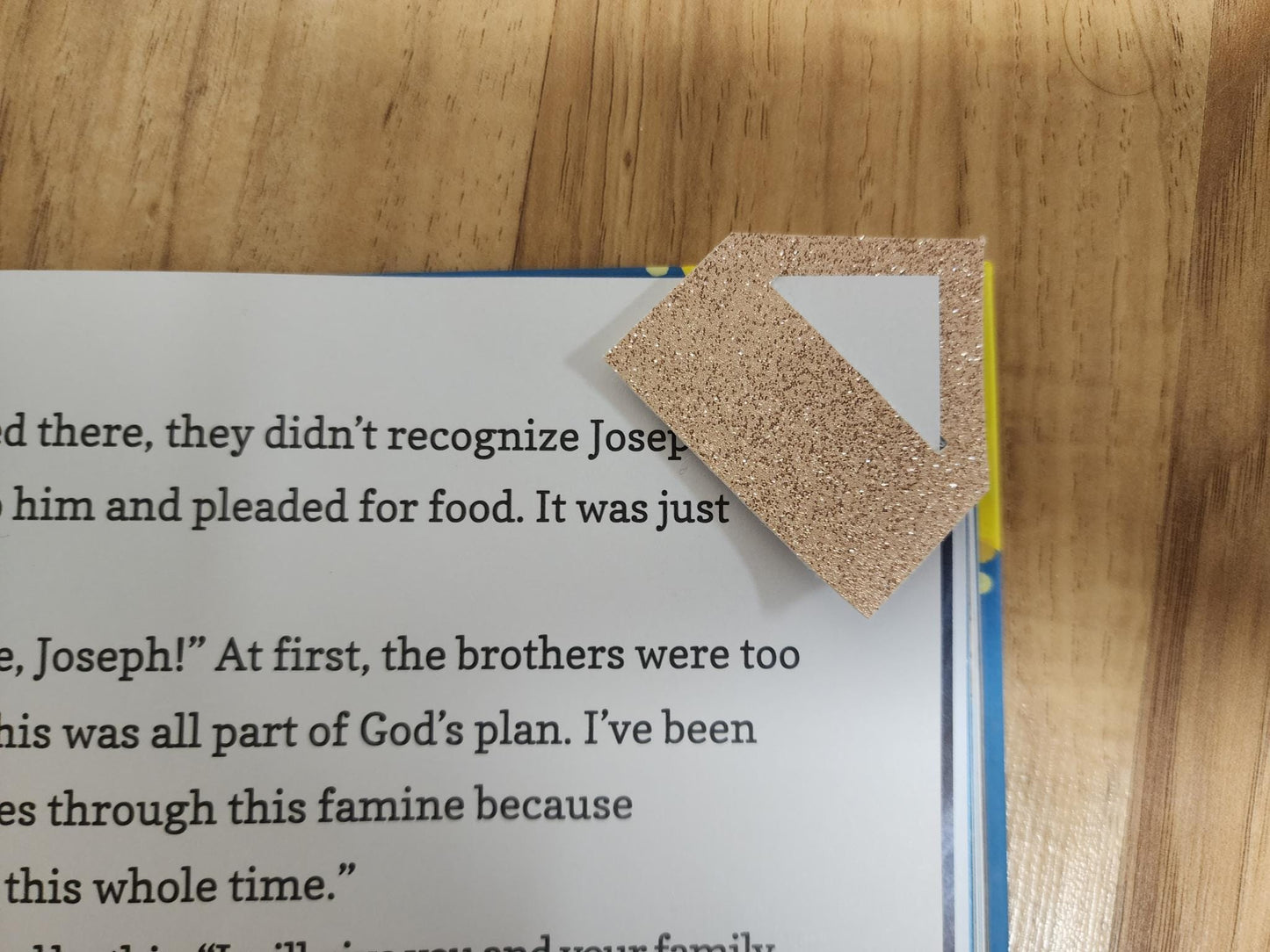 Personalized Glitter Faux Leather Corner Bookmark | Rose Gold Custom Name Bookmark | Handmade Gift for Book Lovers