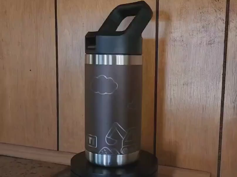 Personalized YETI Rambler Jr. 12 oz Kids Bottle – Custom Engraved Construction Design