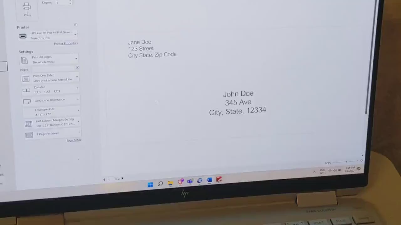 Word Template for Envelopes | Multi-Recipient Envelope Template
