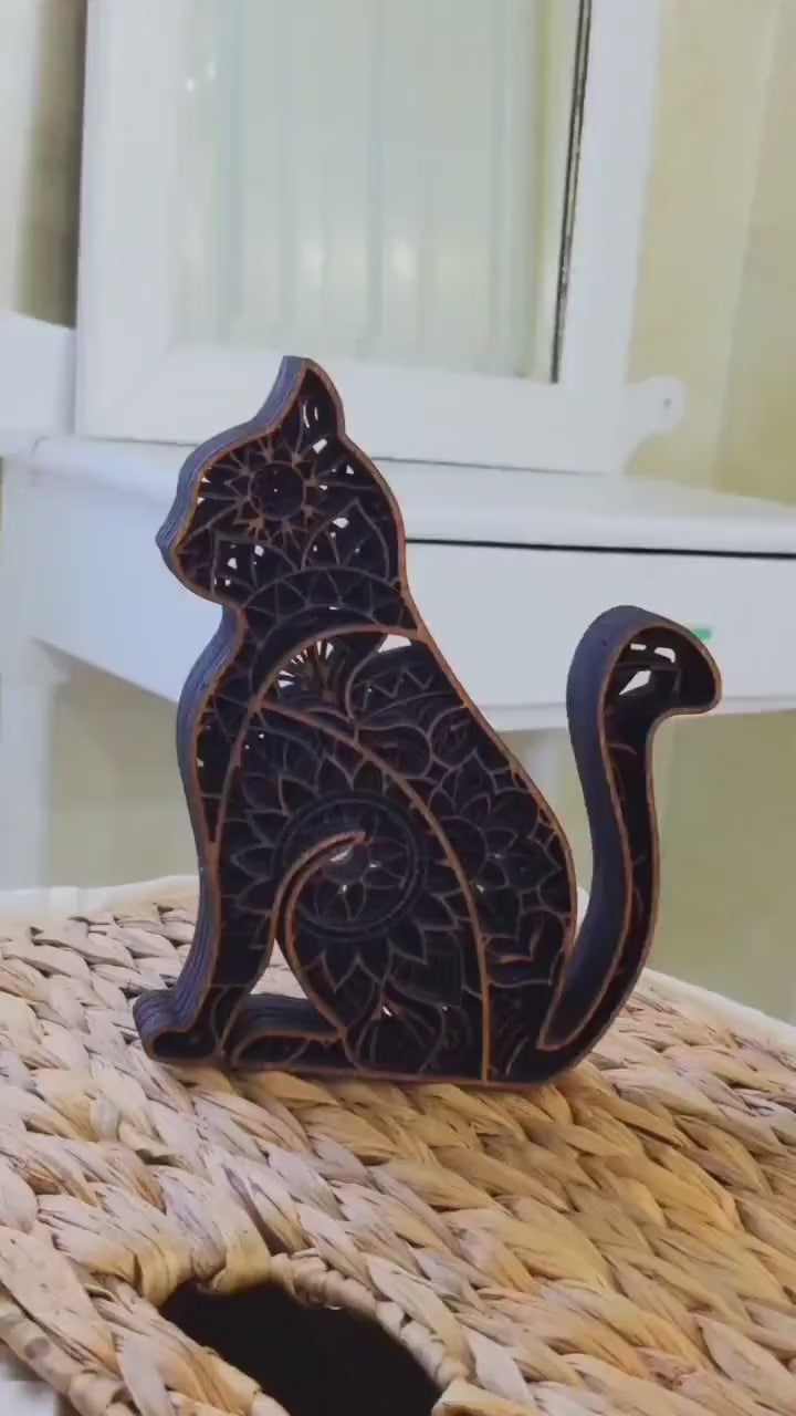 Oak Kitty | Layered Kitten | Flowers & Cats