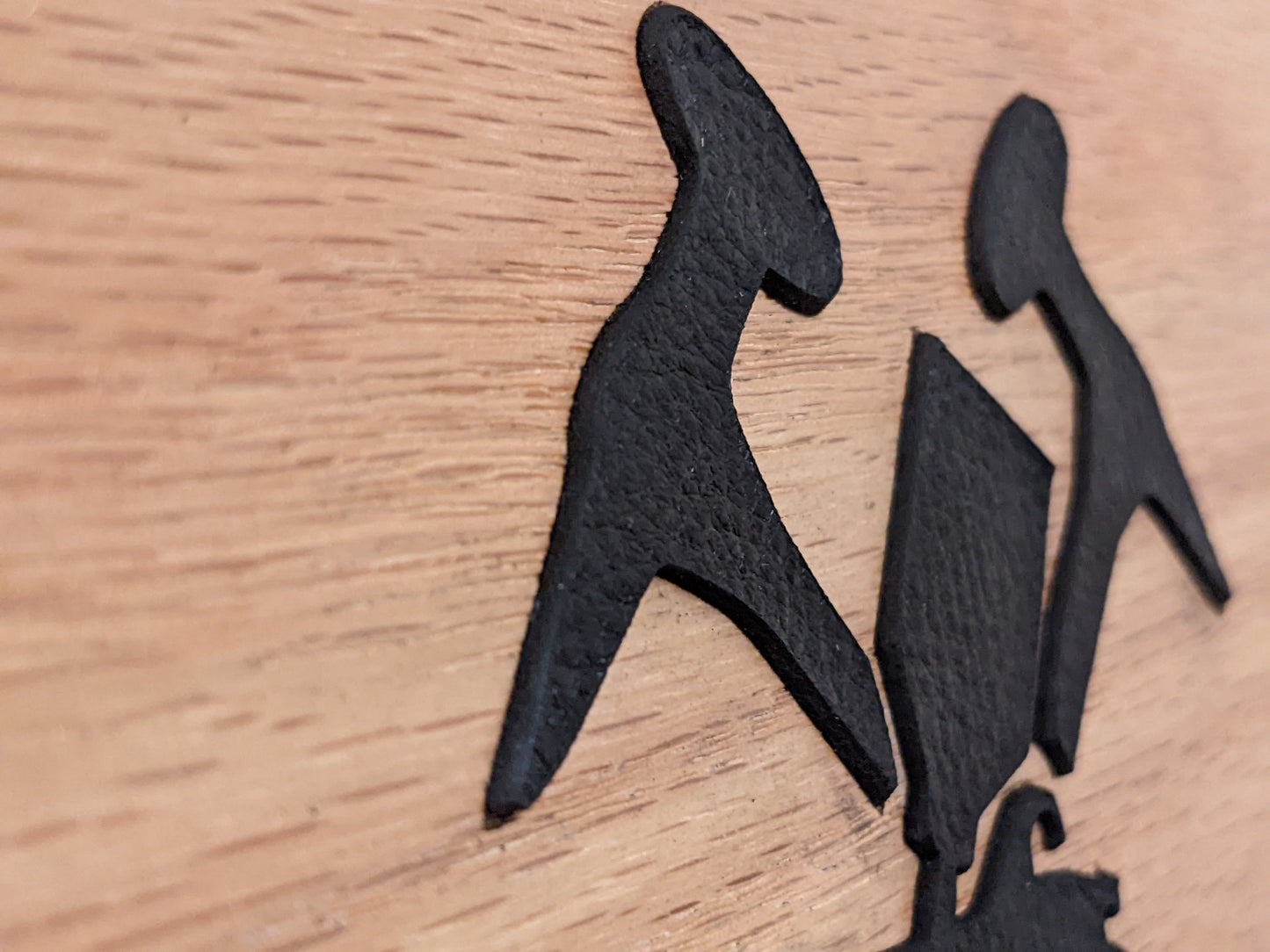 Custom Oak Leather Signs | Logo Wooden Signs | Wall Hang