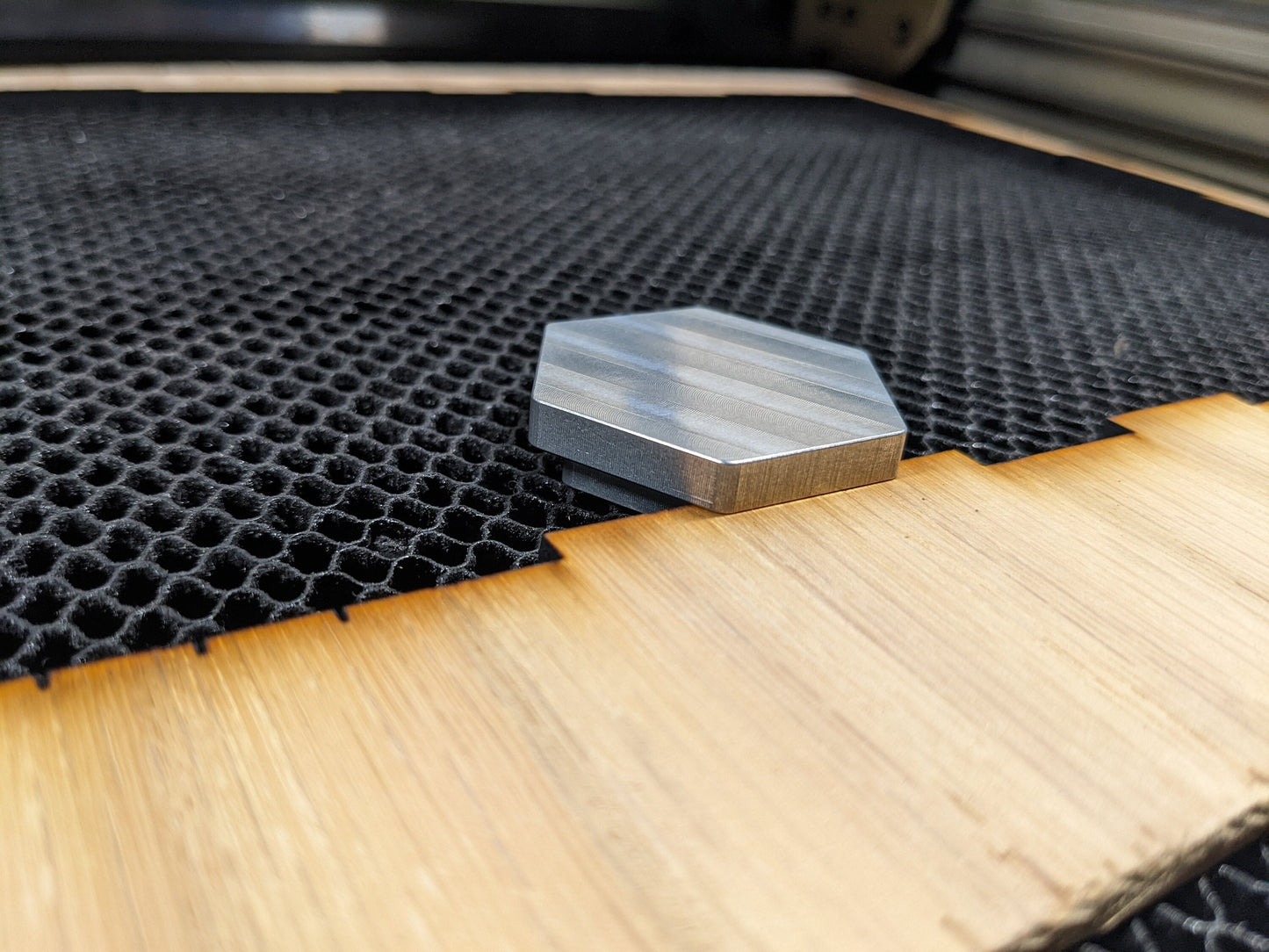 Compact Hex Metal Magnetic Hold Downs for Laser Cutting - Optimized for Glowforge and Thunder Laser Machines - Durable Aluminum - USA-Made