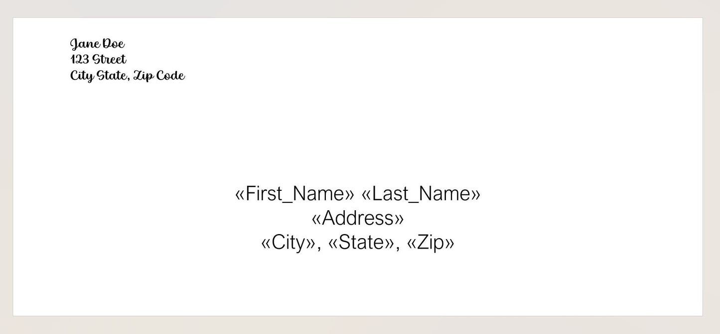 Word Template for Envelopes | Multi-Recipient Envelope Template