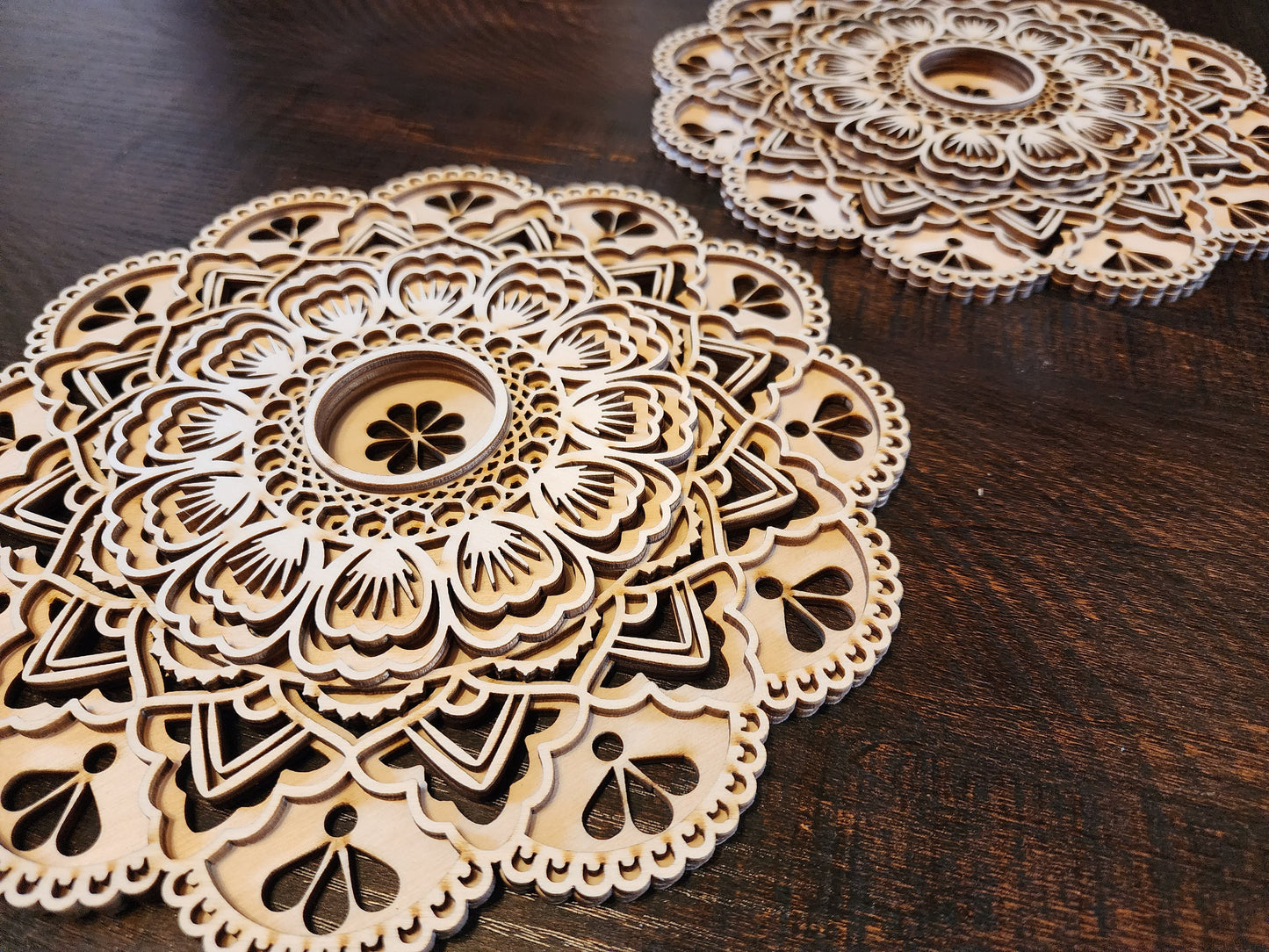 DIY Mandala Painting | Wood Mandala | Gift for painters | DIY Craft Kit | DIY Painting | Coloring | Paintable Mandala