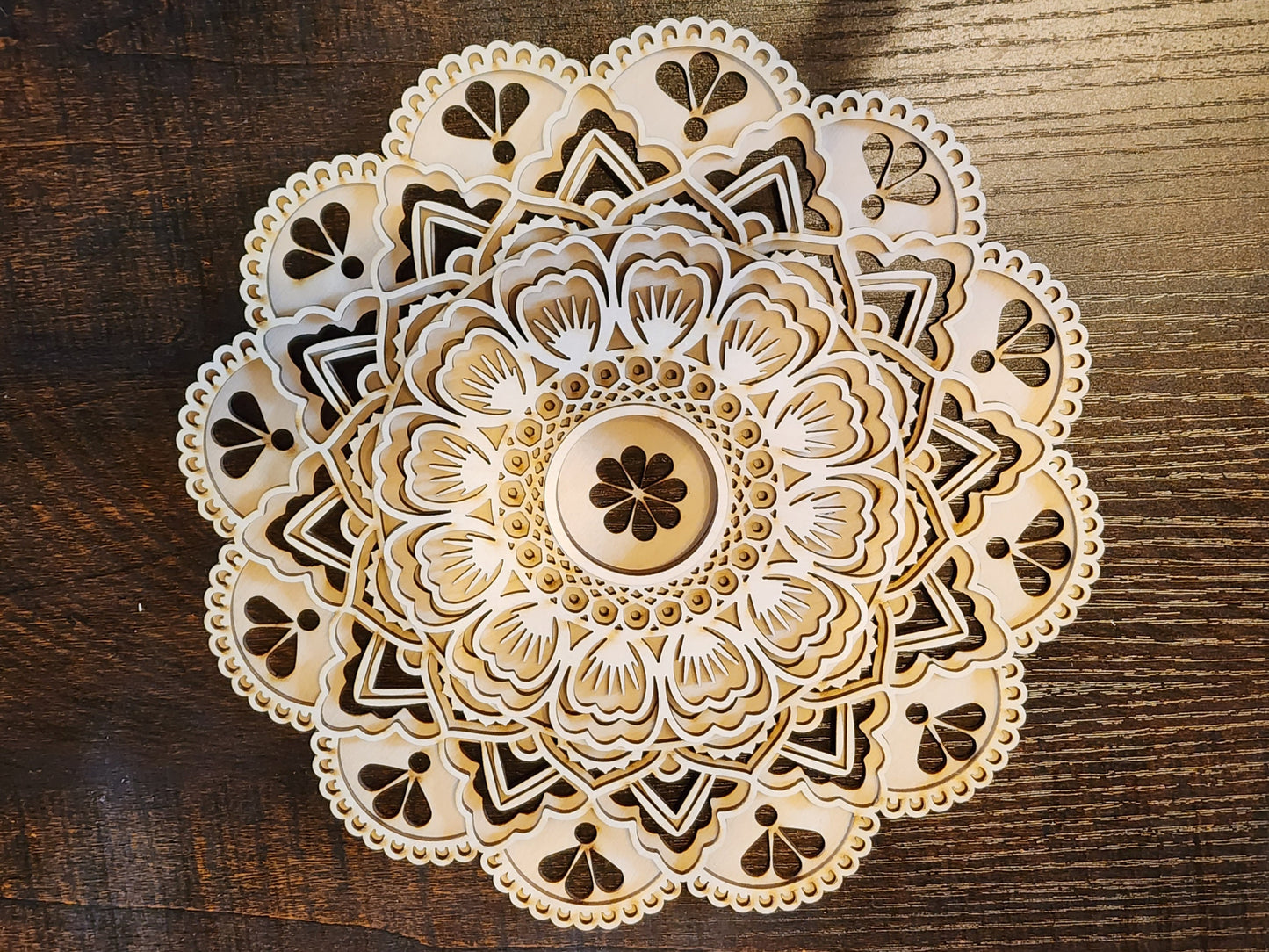 DIY Mandala Painting | Wood Mandala | Gift for painters | DIY Craft Kit | DIY Painting | Coloring | Paintable Mandala
