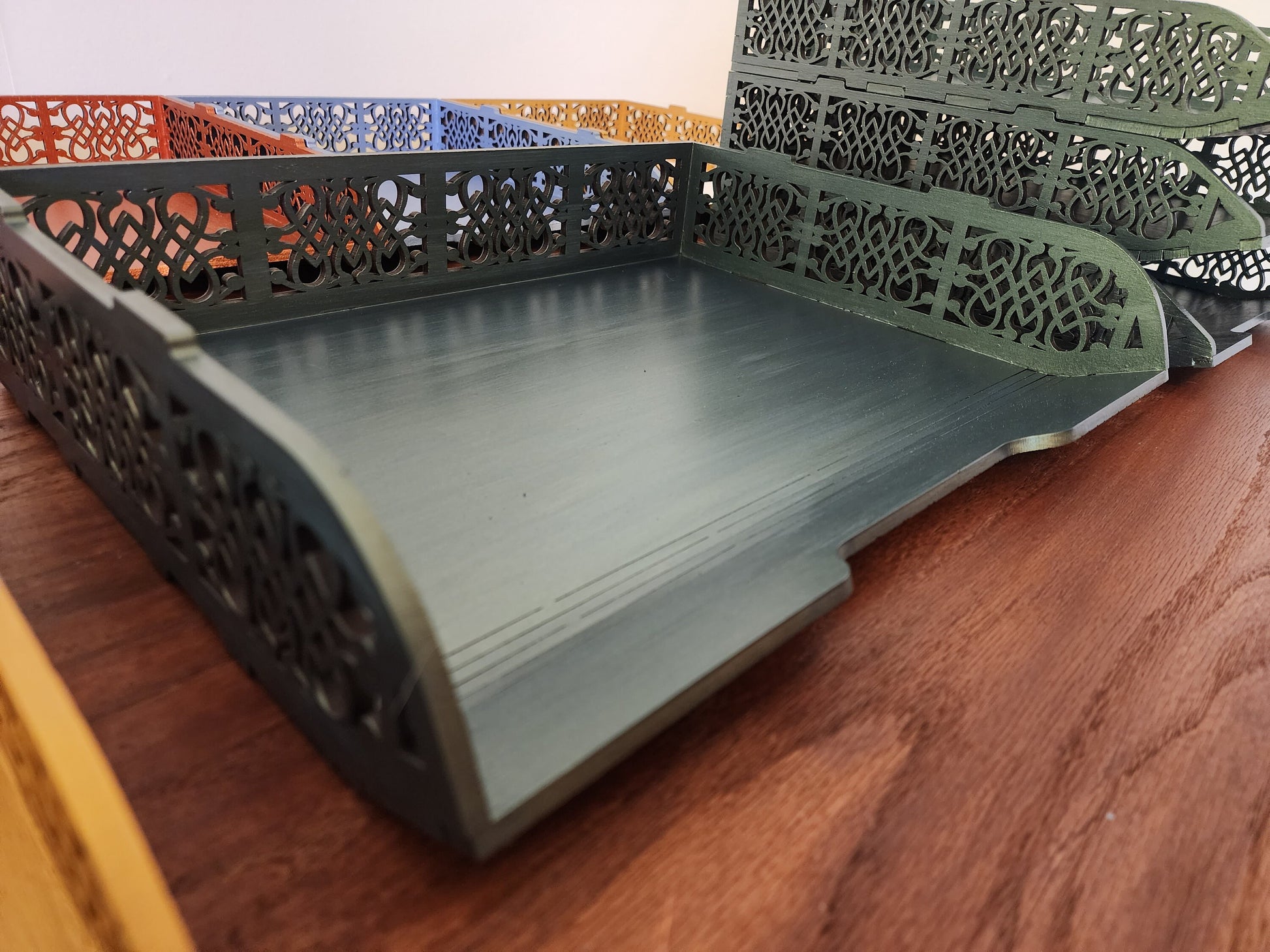 Stackable Trays | Legal Paper organizer | Office File Bins | Vintage Sheet Racks | Horizontal