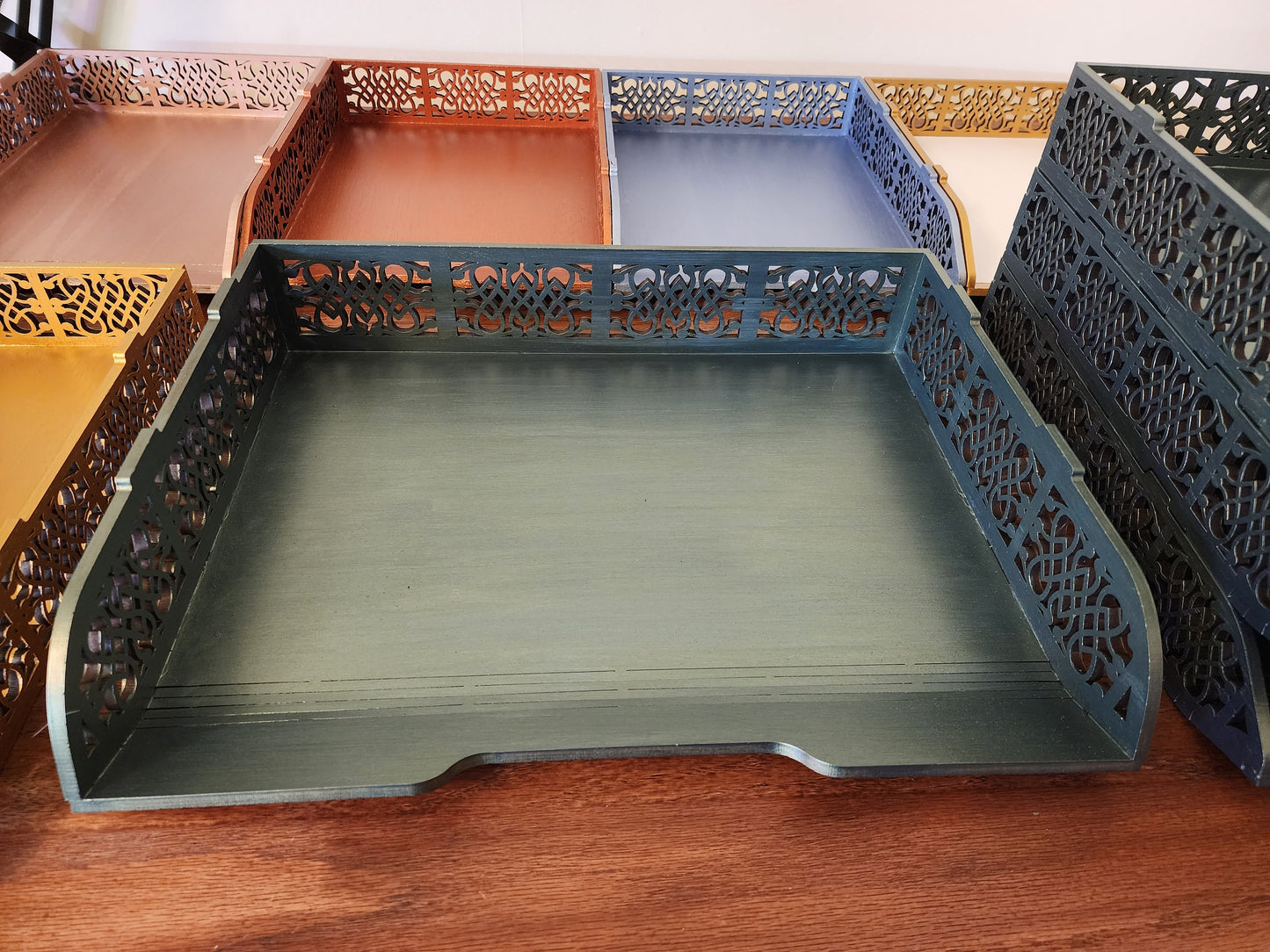 Stackable Trays | Legal Paper organizer | Office File Bins | Vintage Sheet Racks | Horizontal