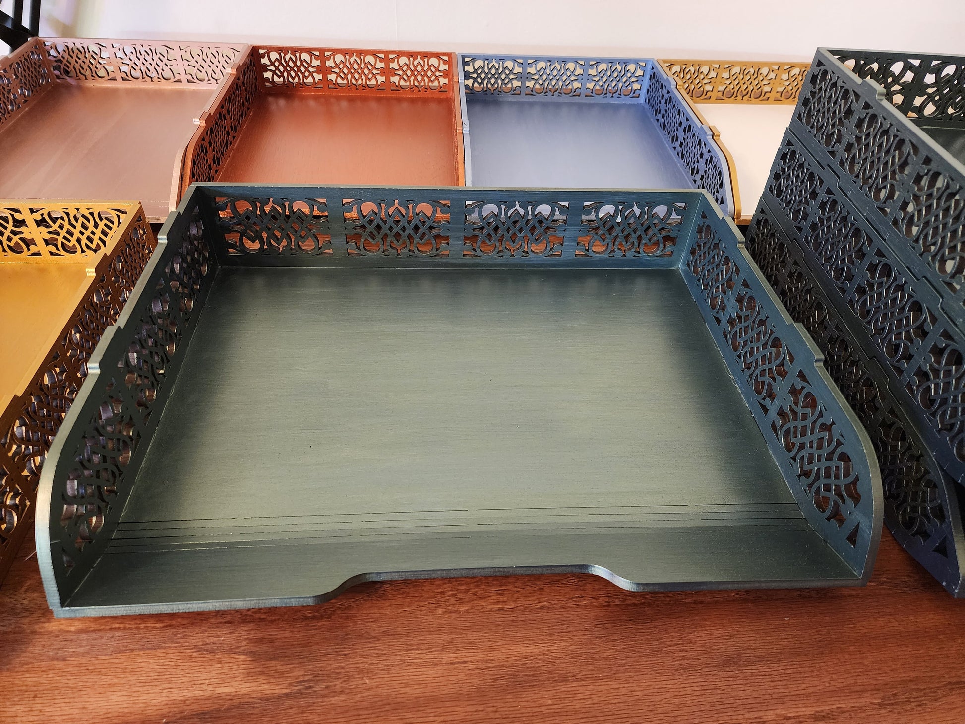 Stackable Trays | Legal Paper organizer | Office File Bins | Vintage Sheet Racks | Horizontal