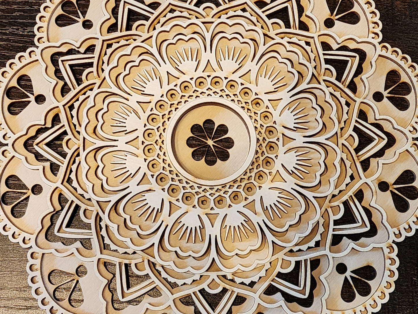 DIY Mandala Painting | Wood Mandala | Gift for painters | DIY Craft Kit | DIY Painting | Coloring | Paintable Mandala