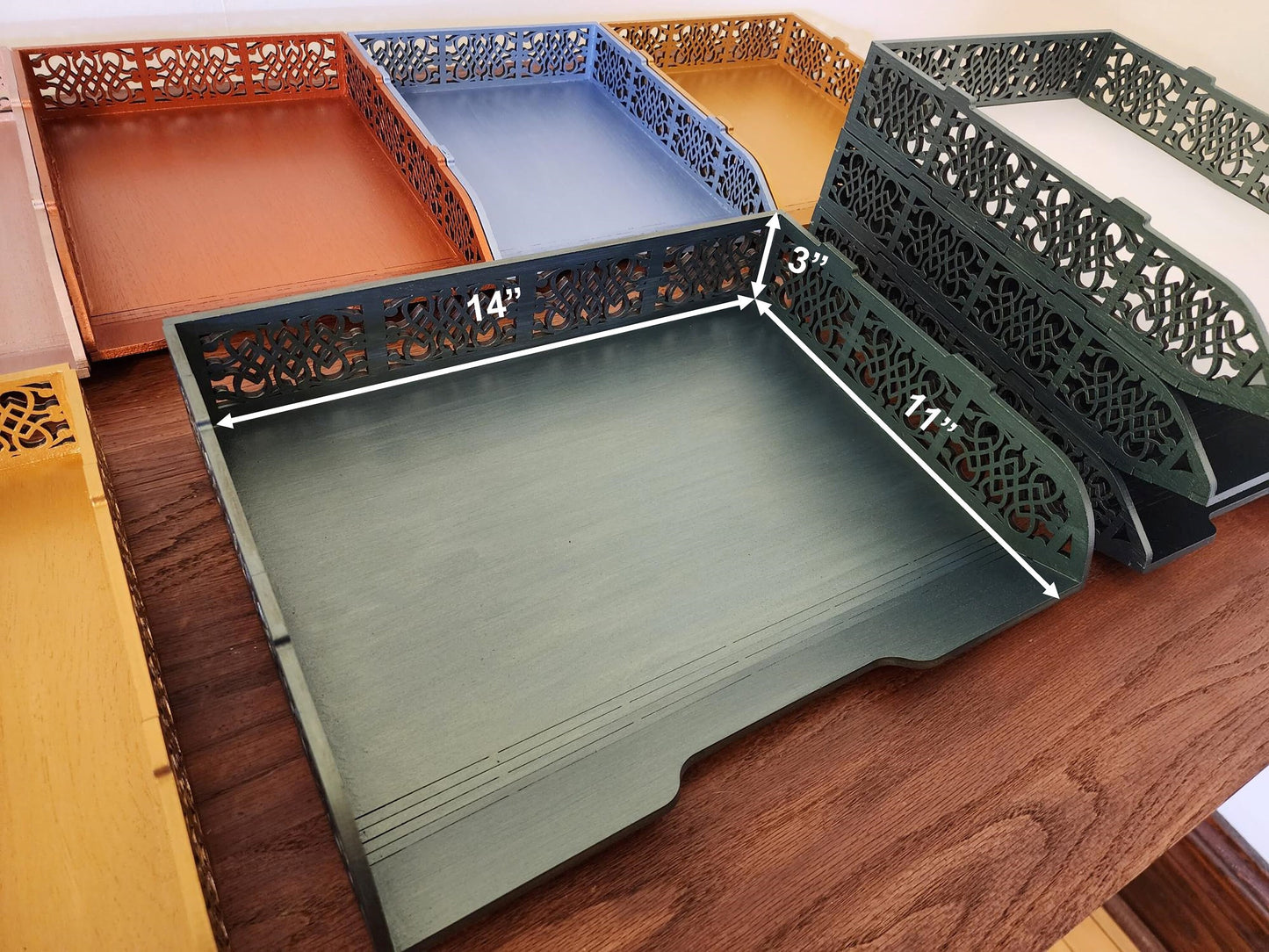 Stackable Trays | Legal Paper organizer | Office File Bins | Vintage Sheet Racks | Horizontal