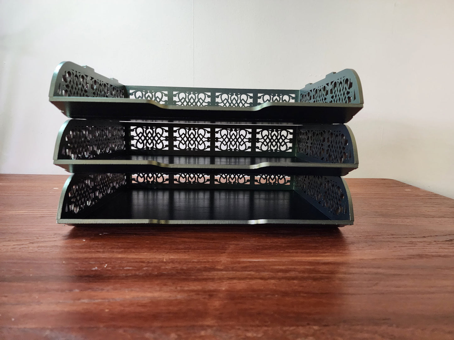 Stackable Trays | Legal Paper organizer | Office File Bins | Vintage Sheet Racks | Horizontal