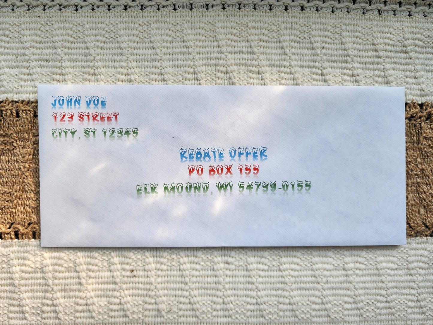 Custom Envelopes | Menard Rebates | Funny Gifts | Menards themed gifts | Colorful any Font | Father's day gift