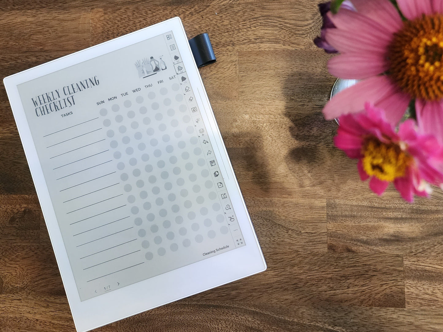 Cleaning Templates | 4 versions | Daily, Weekly, Monthly, Yearly | Supernote A5X | BOOX Tab Ultra C