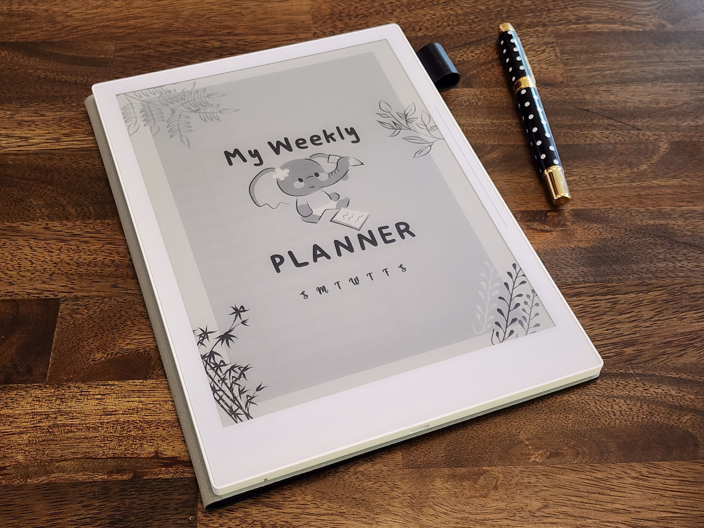 Cute Weekly Daily Planner | Animals | Supernote A5X | Notes | Hourly Tasks | Linked | BOOX Tab Ultra C