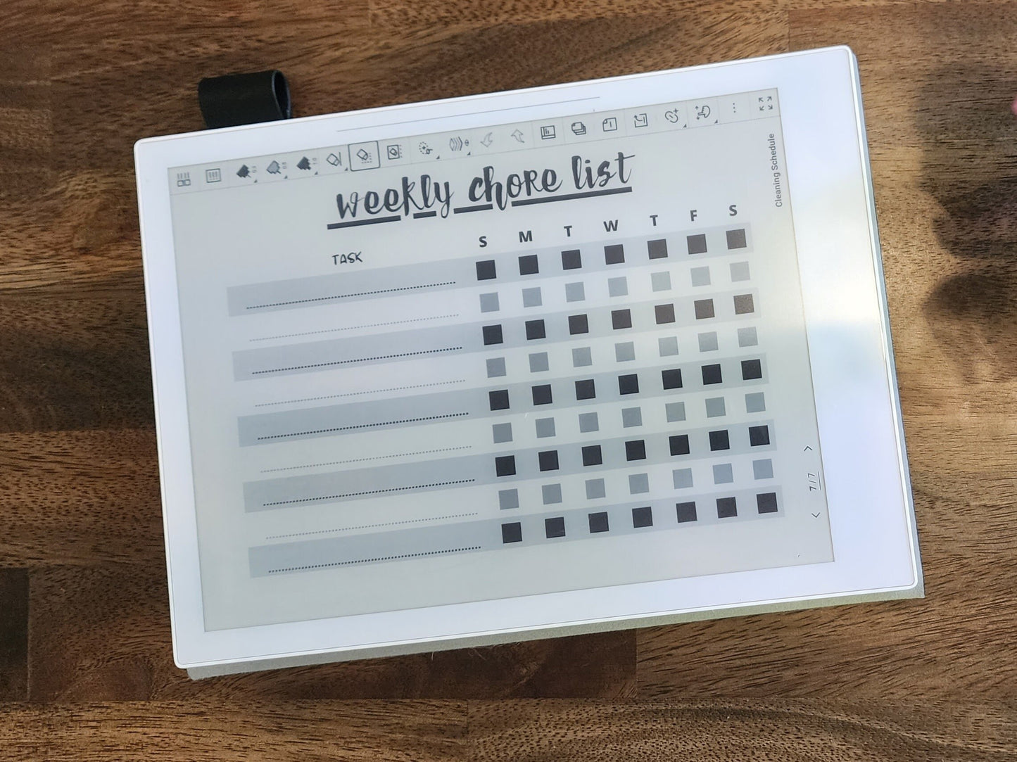 Cleaning Templates | 4 versions | Daily, Weekly, Monthly, Yearly | Supernote A5X | BOOX Tab Ultra C