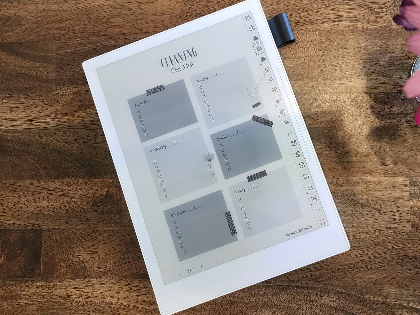 Cleaning Templates | 4 versions | Daily, Weekly, Monthly, Yearly | Supernote A5X | BOOX Tab Ultra C