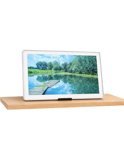 No-Drill Tabletop Stand Compatible with Skylight Calendar Max 27" | With or Without Shadow Box | Mount Base