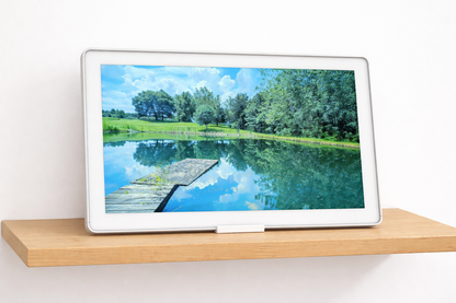 No-Drill Tabletop Stand Compatible with Skylight Calendar Max 27" | With or Without Shadow Box | Mount Base