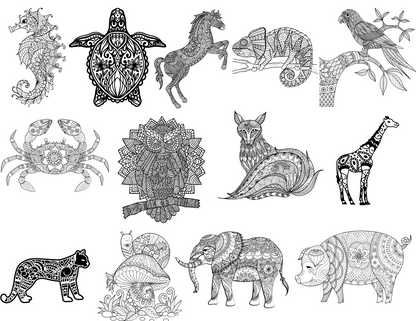 DIY Animal Mandala Painting | Color your own pet mandala | Gifts | Craft Kit | Mosaic Kit | Coloring Animals | Craft Project | Kids crafts