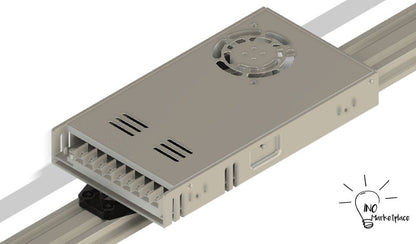 Digital STL File | Mount for Meanwell Power Supply | LRS-350-12 And 24V | 20 mm x 40 mm V/T Slots.