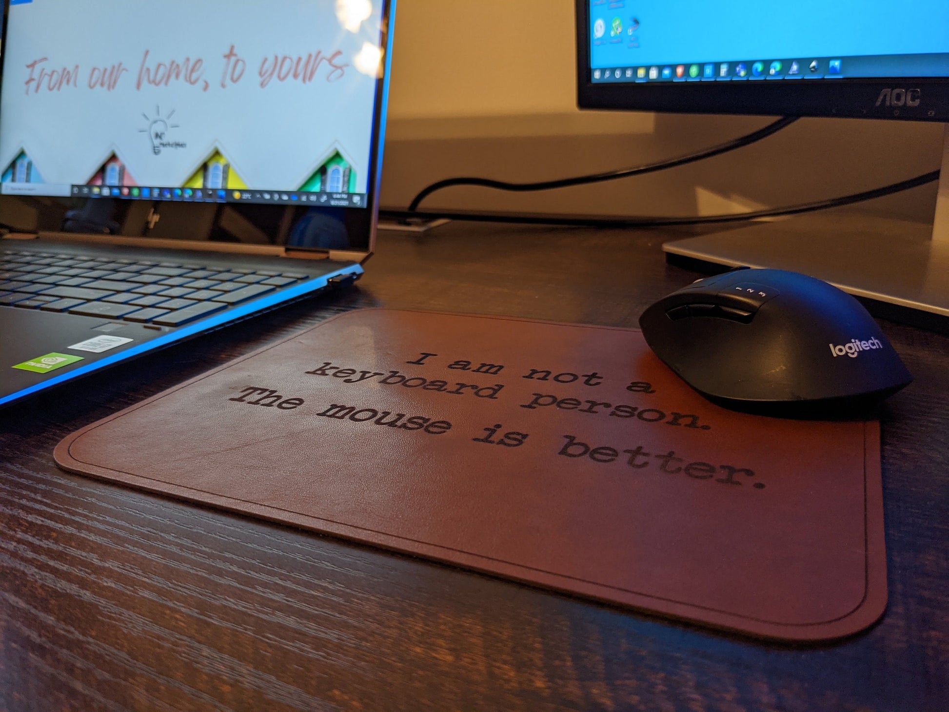 Leather Mousepad | I am not a keyboard person, the mouse is better