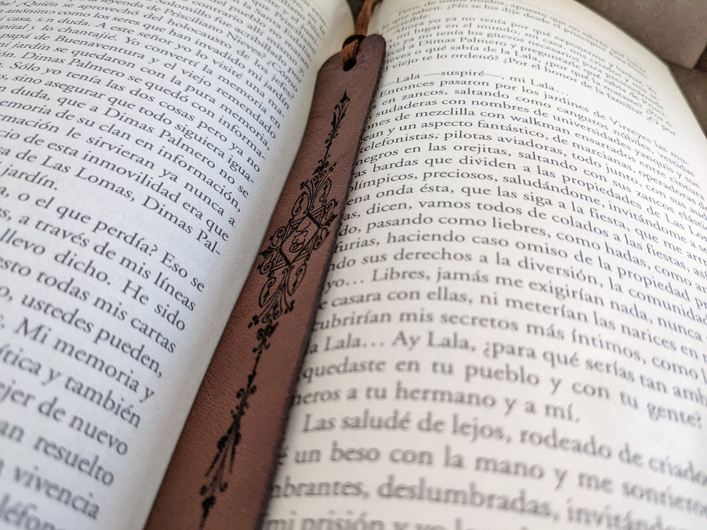 Leather Bookmark With Initials | Custom Victorian Bookmark | Gift for Book Lovers
