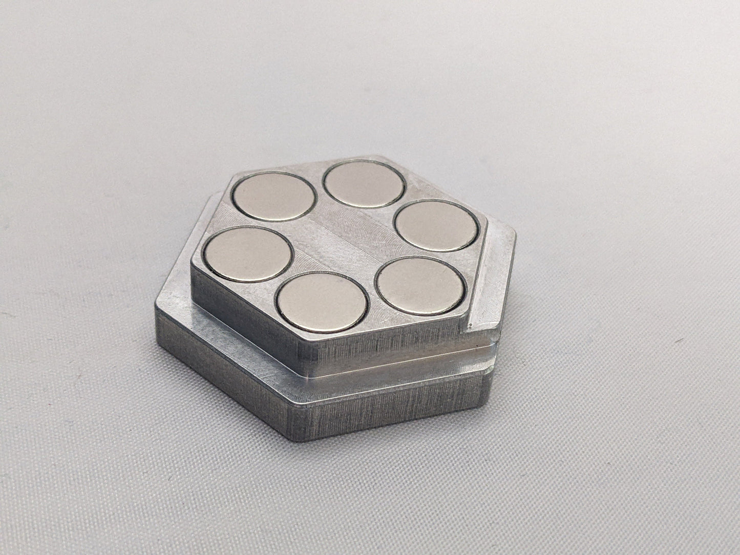 Compact Hex Metal Magnetic Hold Downs for Laser Cutting - Optimized for Glowforge and Thunder Laser Machines - Durable Aluminum - USA-Made