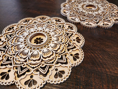 DIY Mandala Painting | Wood Mandala | Gift for painters | DIY Craft Kit | DIY Painting | Coloring |  Paintable Mandala