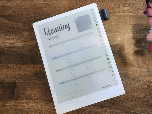 Cleaning Templates | 4 versions | Daily, Weekly, Monthly, Yearly | Supernote A5X | BOOX Tab Ultra C