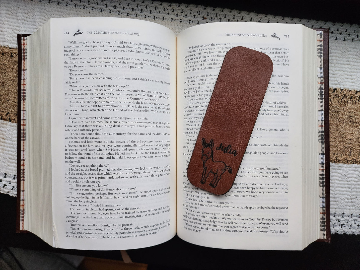 Custom Leather Bookmark | Gifts for him and her| Book Lovers | Cat and Donkey Bookmarks | Cats and books